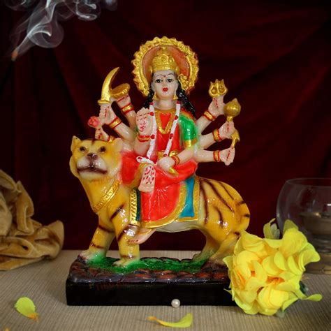 Buy TIED RIBBONS Goddess Nav Durga Devi Sherawali MATA Murti Statue for ...