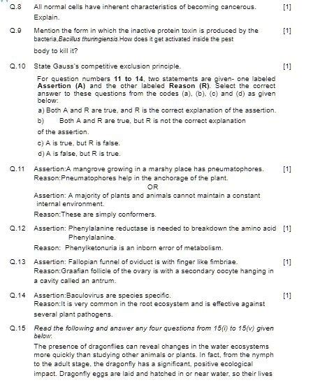 Board Exams 2021: Check Class 12 Biology sample paper here - India Today