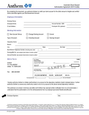 Fillable Online Automatic Direct Deposit Authorization Agreement (ACH ...
