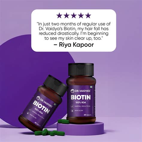 Dr. Vaidya's Ayurvedic Biotin (60 Tablets per Pack) With Sesbania ...