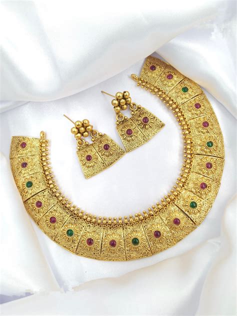 MATTE FINISH NECKLCE SET – Kanchi Plaza Fashion Hub Private LTD