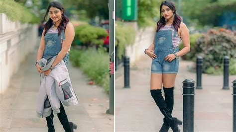 Sangeetha Sringeri blasts in a two braided, dungree suit