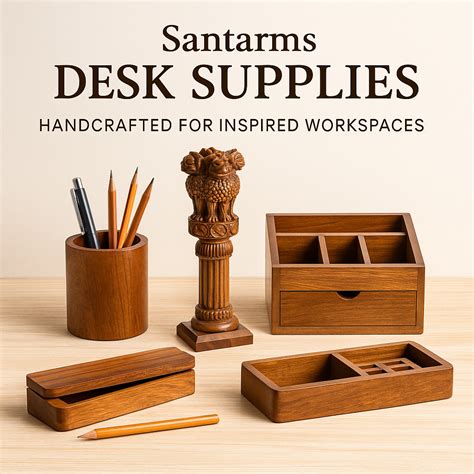Santarms Desk Supplies & Organisers – Handcrafted Wooden Office ...