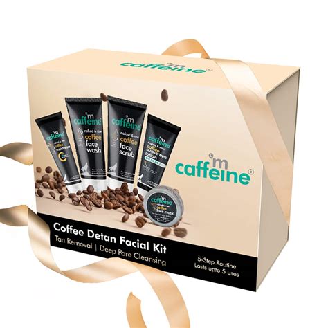 mCaffeine Miniature Coffee Detan-facial Kit - (5Pcs)