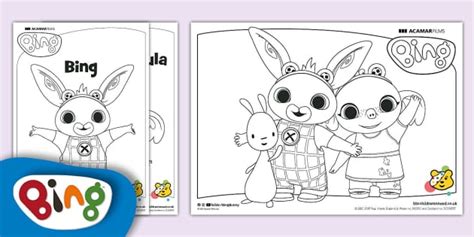 Bing: Colouring Sheets
