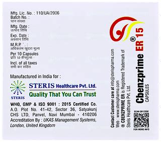 Cbenzprime 15 Mg Capsule Er 10 - Uses, Side Effects, Dosage, Price ...