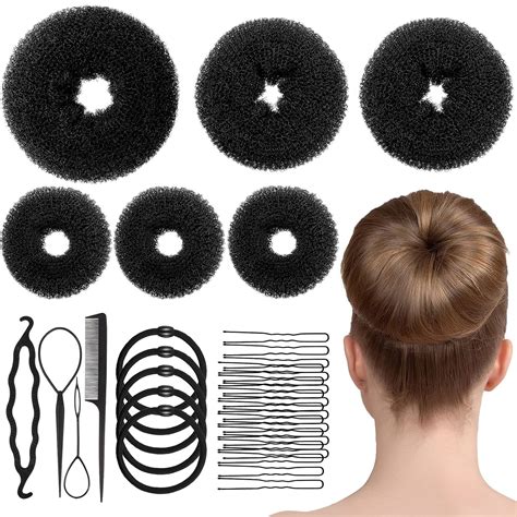 Amazon.com : Hair Bun Maker Set 6 PCS, Hair Bun Shaper, Hair ...