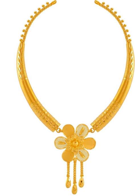 PC Chandra Jewellers GLN 684 Choker Yellow Gold Precious Necklace Price ...