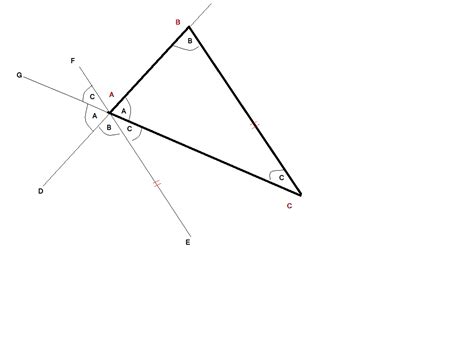 1) prove that the sum of all angles of a triangle is 180. in an ...