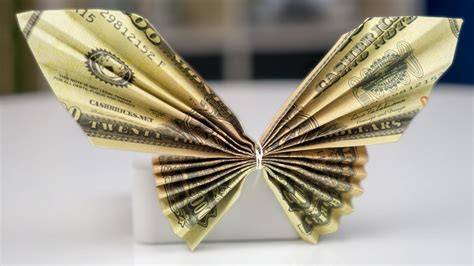 Money gift idea: How-to make an origami butterfly out of 2 dollar bills ...