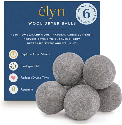 Amazon.com: Everyday Nexus Wool Dryer Balls – Set of 6, 100% Organic New Zealand Wool, Eco ...