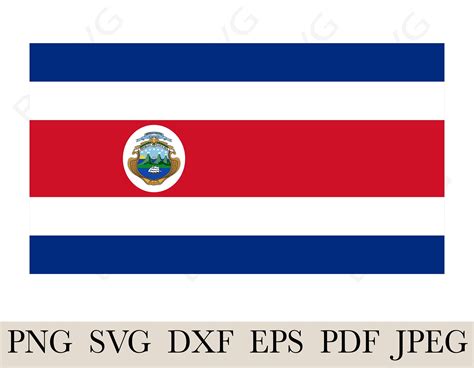 Blank Costa Rican Flag
