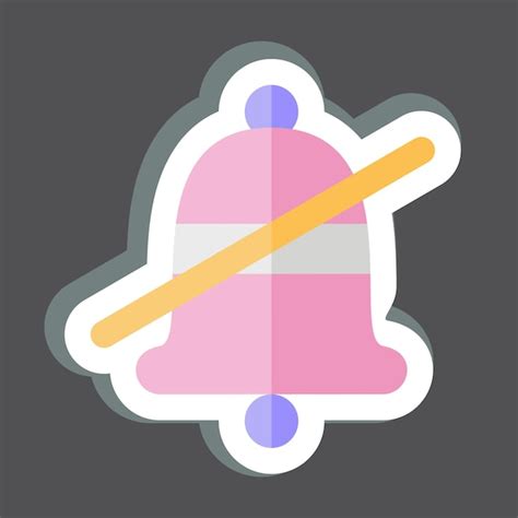 Sticker bell 2 related to ring symbol simple design editable | Premium ...