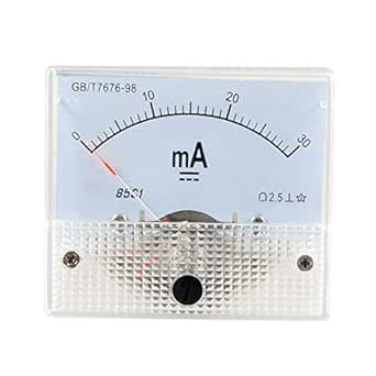 YXQ 0-30mA Analog Current Panel 85C1 Amp Ammeter Gauge Meter 2.5 ...
