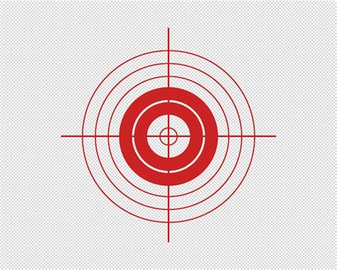 Red target bullseye symbol for aim and precision | Premium PSD