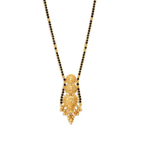 Regal Yellow Gold Beaded Mangalsutra