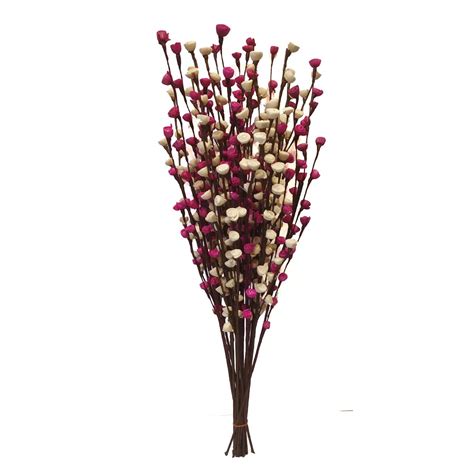 Buy CRAFTWAFT Natural Handmade Shola Mini Rose Dry Flower Bunch, Pink ...