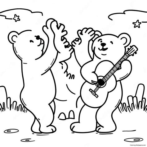 Grateful Dead Dancing Bears Coloring Page (23403-18478)