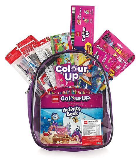 Cello ColourUp Hobby Bag | Colouring Kit includes Crayons, Colour ...