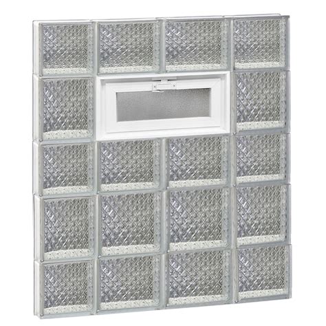 REDI2SET Diamond Glass Frameless Replacement Vented Glass Block Window ...