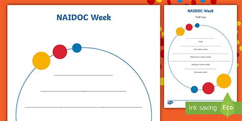 NAIDOC Week Cinquain Poem Writing Template - HASS Resources