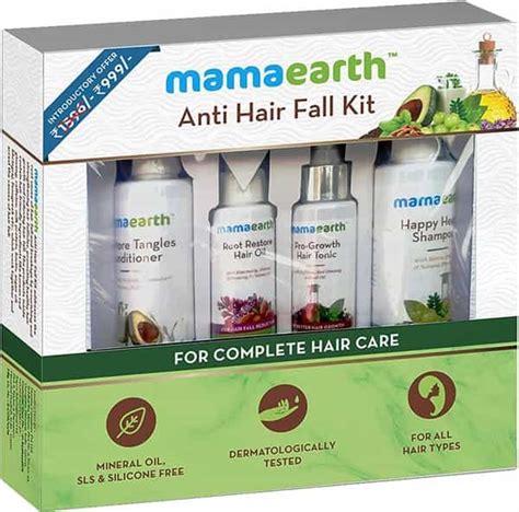 Buy MAMAEARTH ANTI HAIR LOSS KIT (OIL SHAMPOO CONDITIONER & TONIC ...