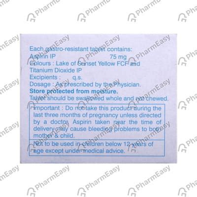 Ecosprin 75 MG Tablet (30): Uses, Side Effects, Price & Dosage | PharmEasy