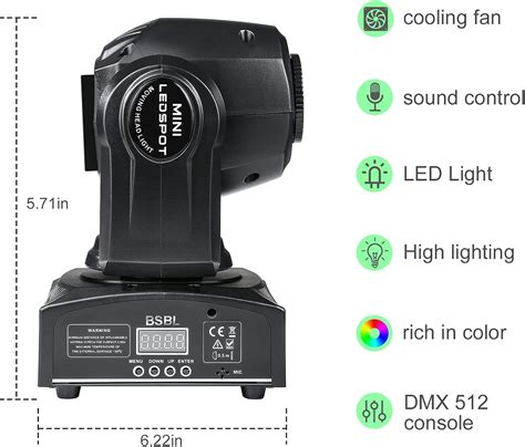 BSBL 30W LED Moving Head DJ Stage Light with GOBO, Color India | Ubuy