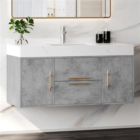 Taus Modern 39-inch Floating Sintered Stone Bathroom India | Ubuy