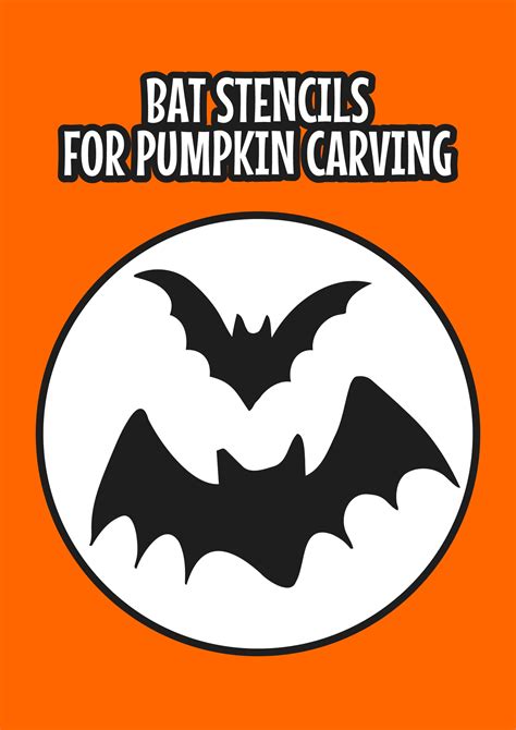 Printable Pumpkin Carving Bats