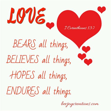 bears all things, believes all things, hopes all things, endures all ...