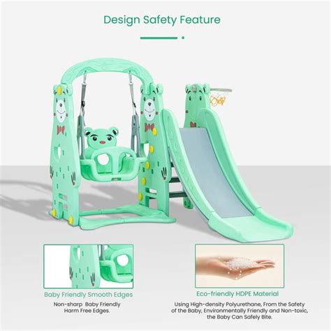 Slide with Swing Set for Kids - Indoor&Outdoor - StarAndDaisy
