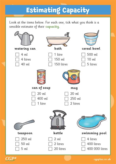 Capacity — Measuring Potions: Stretch (Year 2) | CGP Plus - Worksheets Library
