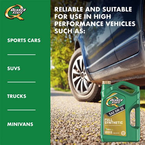 Buy Quaker State Full Synthetic 5W-30 Motor Oil, 5-Quart Online at ...