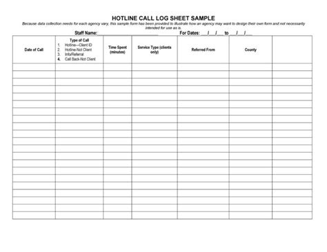 Image result for 7 Column Call Log