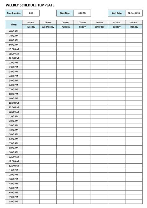Image result for Two-Week Work Schedule Template