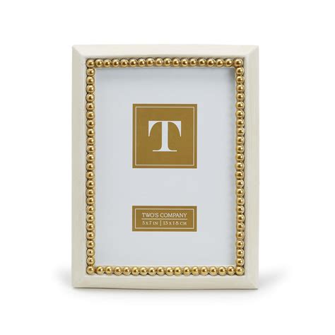 Gold Beads 5x7 Photo Frame