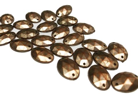 Copper Oval CCB Plastic Stones (14x10 mm)