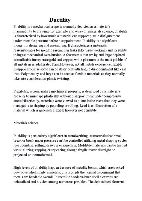 Ductility - Ifah - Ductility Pliability is a mechanical property ...