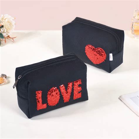 Love Makeup Pouch Set Of 2 Online - Premium Vanity Pouch | Nestasia