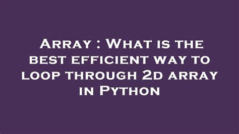 Image result for Python 2D Array YouTube