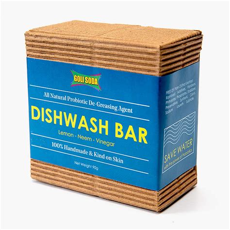 Goli Soda All Natural Probiotics Dishwash Bar | White Vinegar | Neem ...