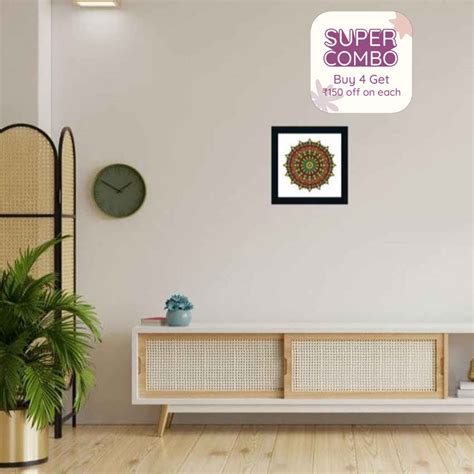 Sympathetic Mandala Acrylic Wall Art Frame | 12 x 12 inches – Dusaan