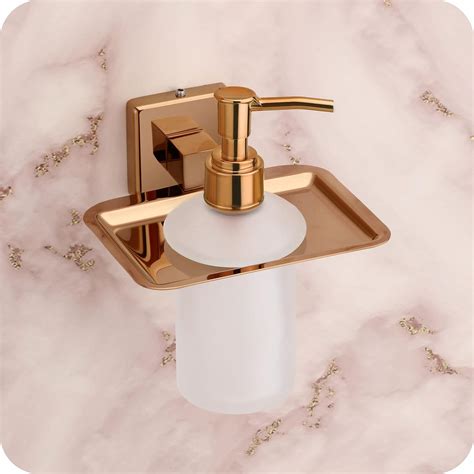 ORCE BATH ARTICLE Liquid soap Dispenser Holder for Bathroom Glass ...