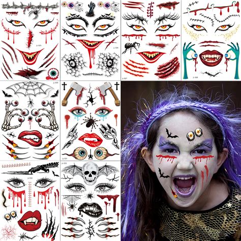 Mocossmy ACXOP Halloween Temporary Tattoos for Kids and India | Ubuy