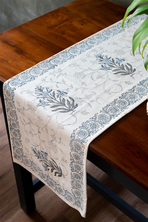 HANDBLOCK PRINTED TABLE RUNNER(13 x 72 inches) – Vrindha Lifestyle
