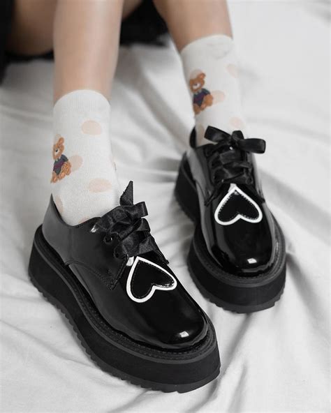 Awesome Galentine Heart Aesthetics Black Ribbon Lace Oxford – Littlebox ...