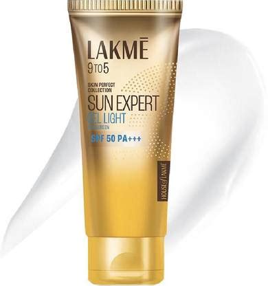 Lakmé Sunscreen - SPF 50 PA+++ PA+++ 9 To 5 Sun Expert Gel Light ...