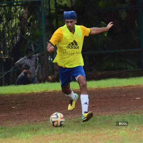 Ranbir Kapoor during the All Stars Football Club (ASFC) practise session