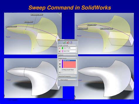 SolidWorks Example Sweep 的图像结果
